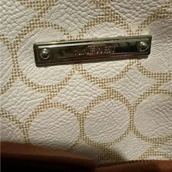 Nine West crossbody bag womens purse brown cream tan handbag - Picture 3 of 11